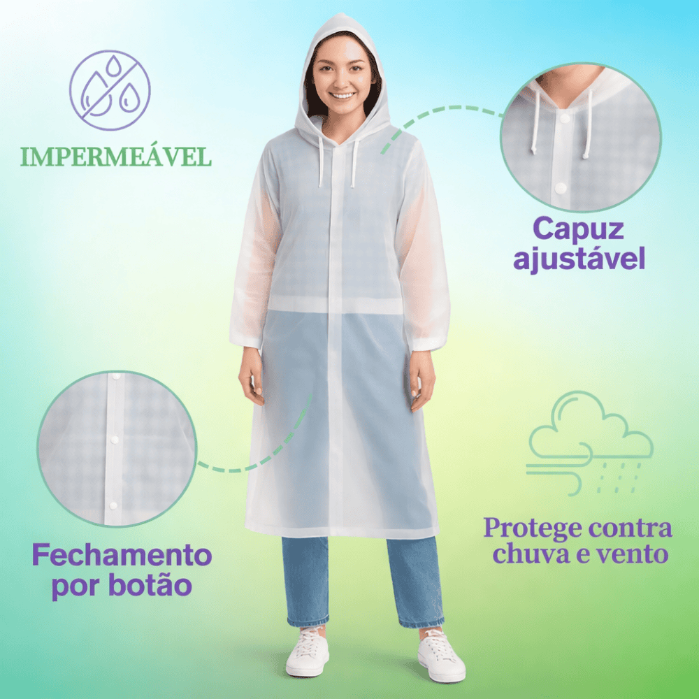 Capa de Chuva Plástica 114x96 Interponte