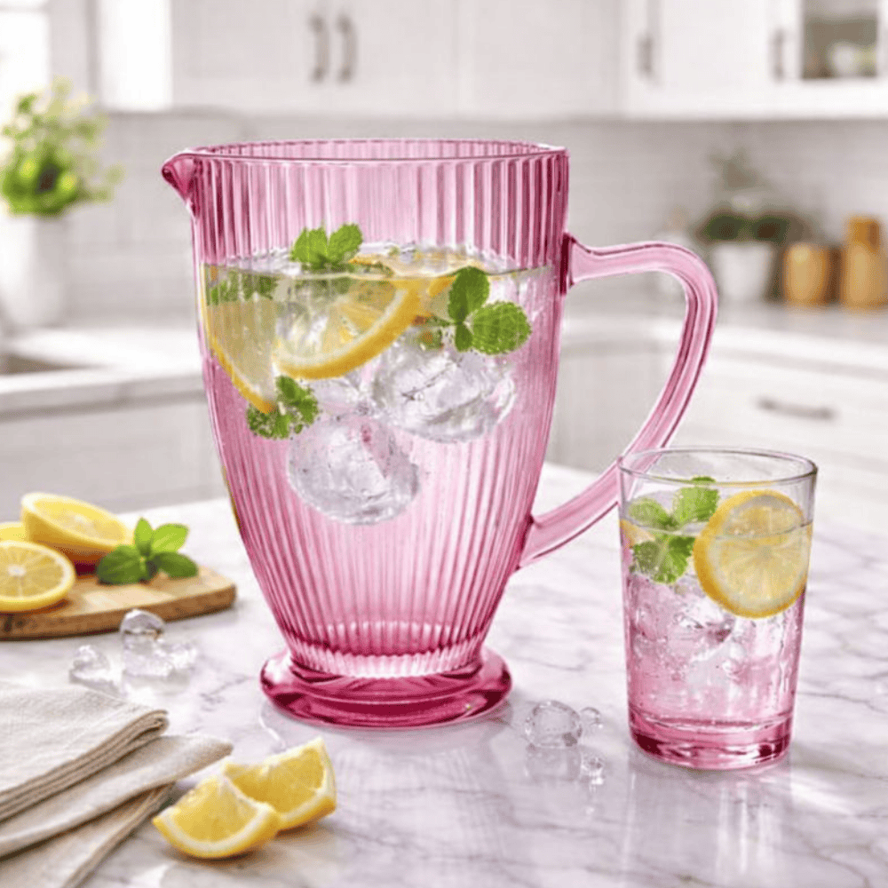 Jarra De Água Versalhes Rosa 1370Ml