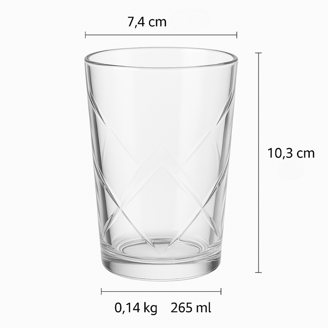 Jogo De Copos Maracatu 260Ml C/6 Nadir
