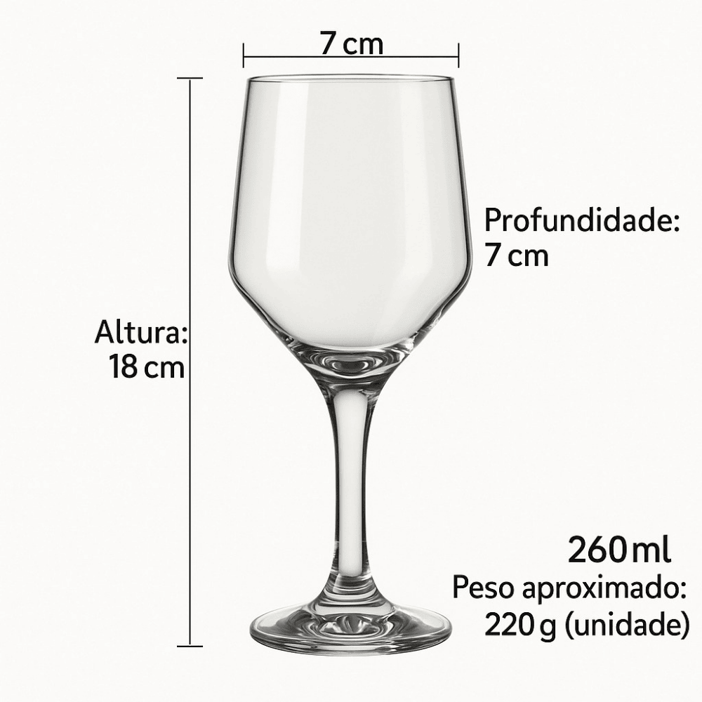 Taça De Vinho Buffet 260Ml Nadir