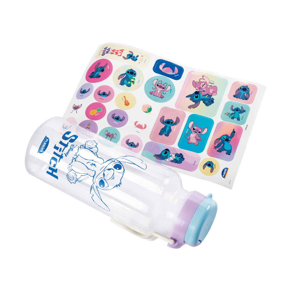 Garrafa Fun Abre Facil Stitch 600Ml Plasutil