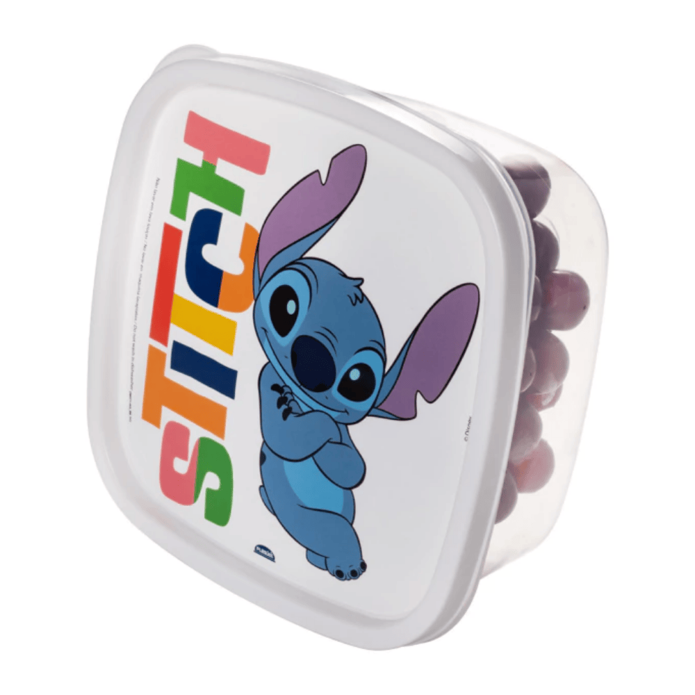 Pote Quadrado Decorado Stitch 1,1L Plasutil