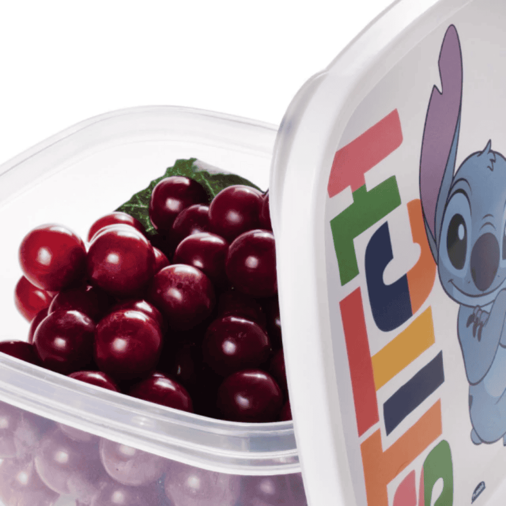 Pote Quadrado Decorado Stitch 1,1L Plasutil