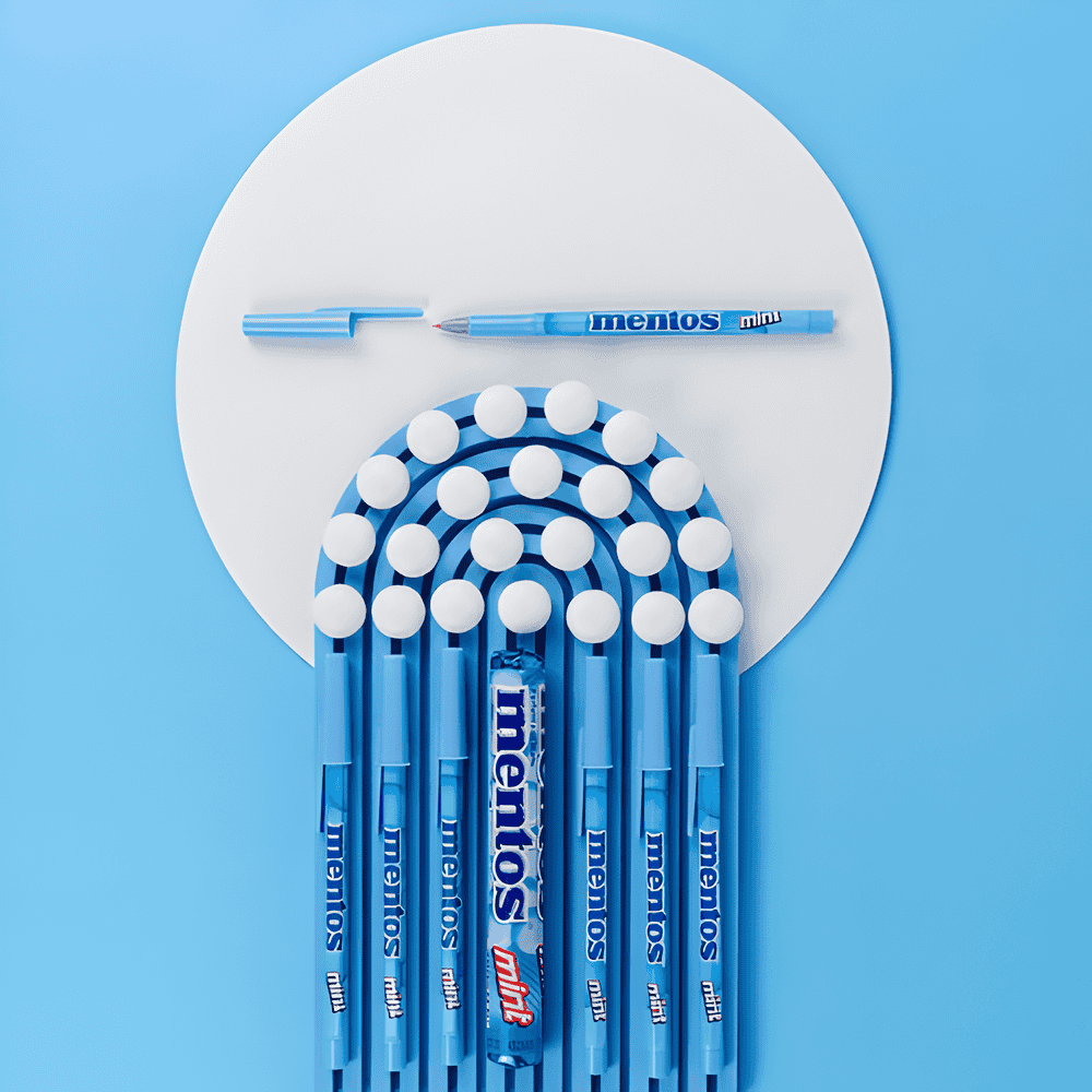 Caneta Esferográfica 0.7 Pop Mentos Azul Pastel Compactor