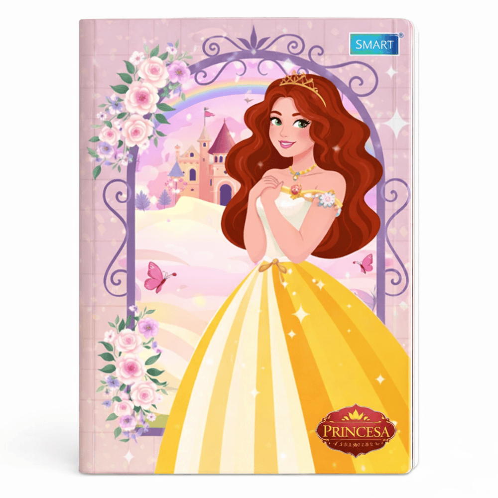 Caderno Princess Brochurão 80 Folhas Smart