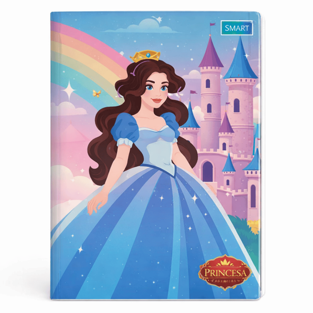 Caderno Princess Brochurão 80 Folhas Smart