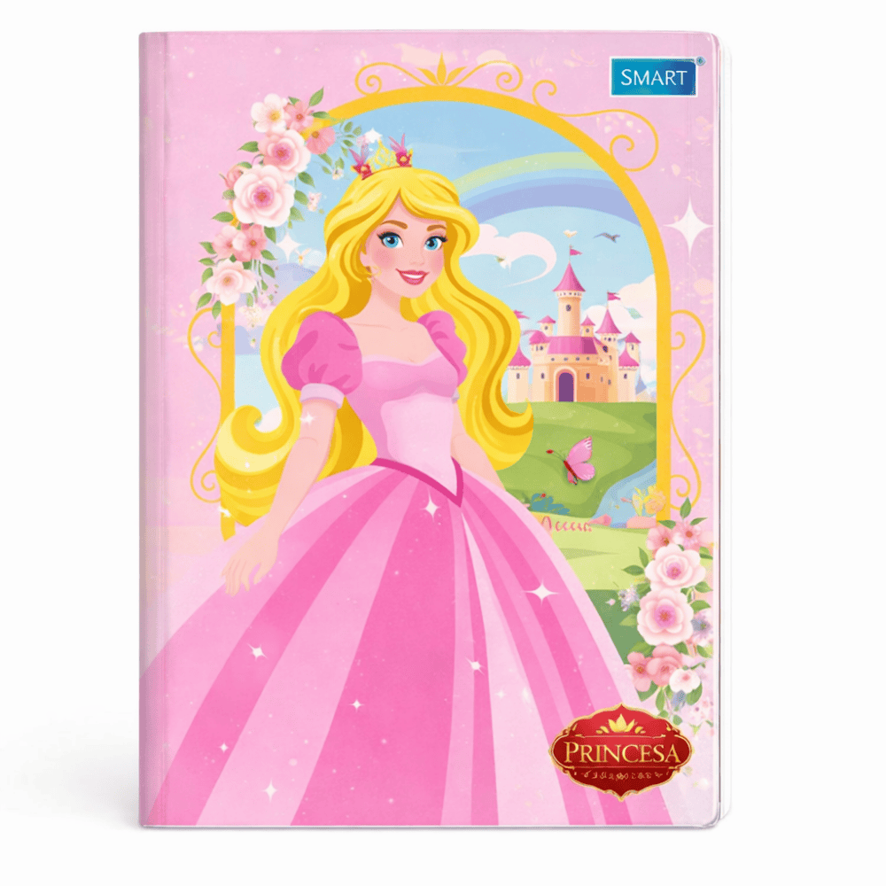 Caderno Princess Brochurão 80 Folhas Smart