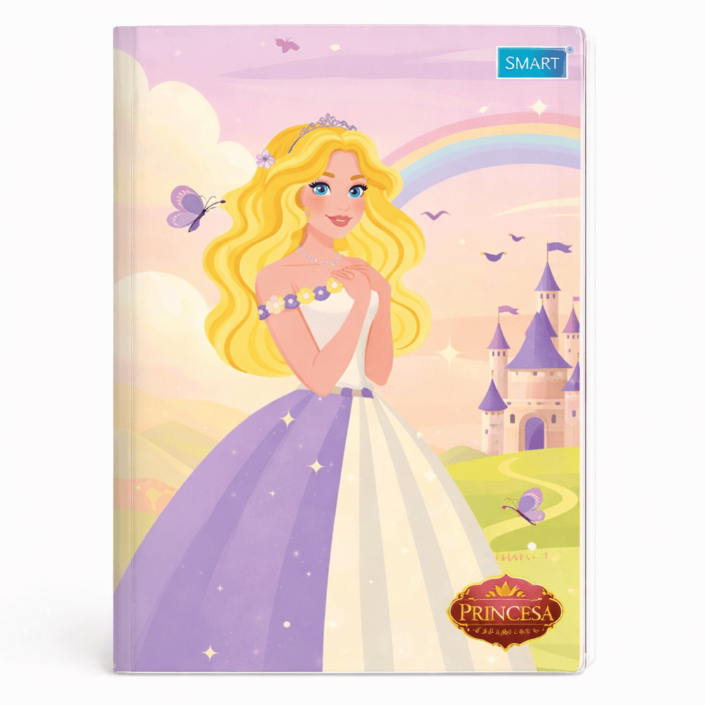 Caderno Princess Brochurão 80 Folhas Smart