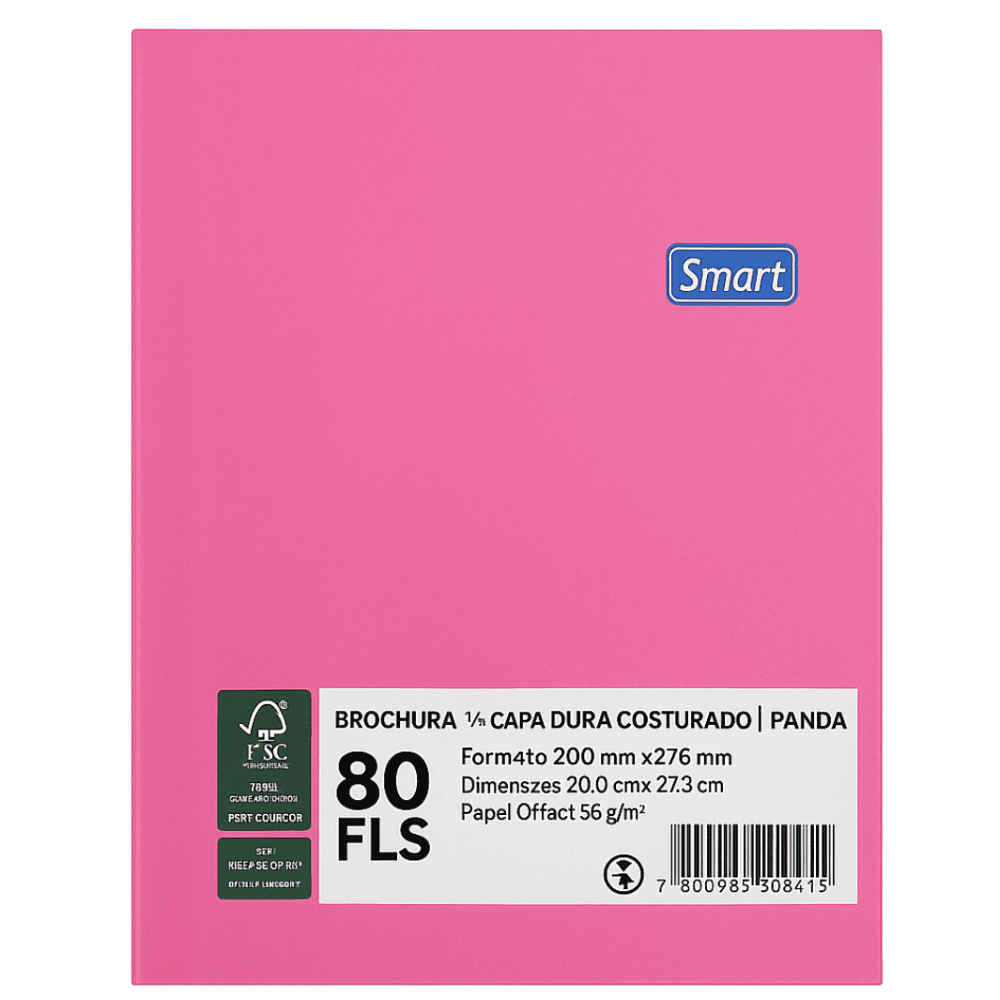 Caderno Panda Brochurão Cd 80Fls