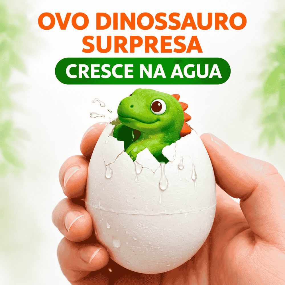 Ovo com Dino Surpresa que Nasce na Água Bee Toys