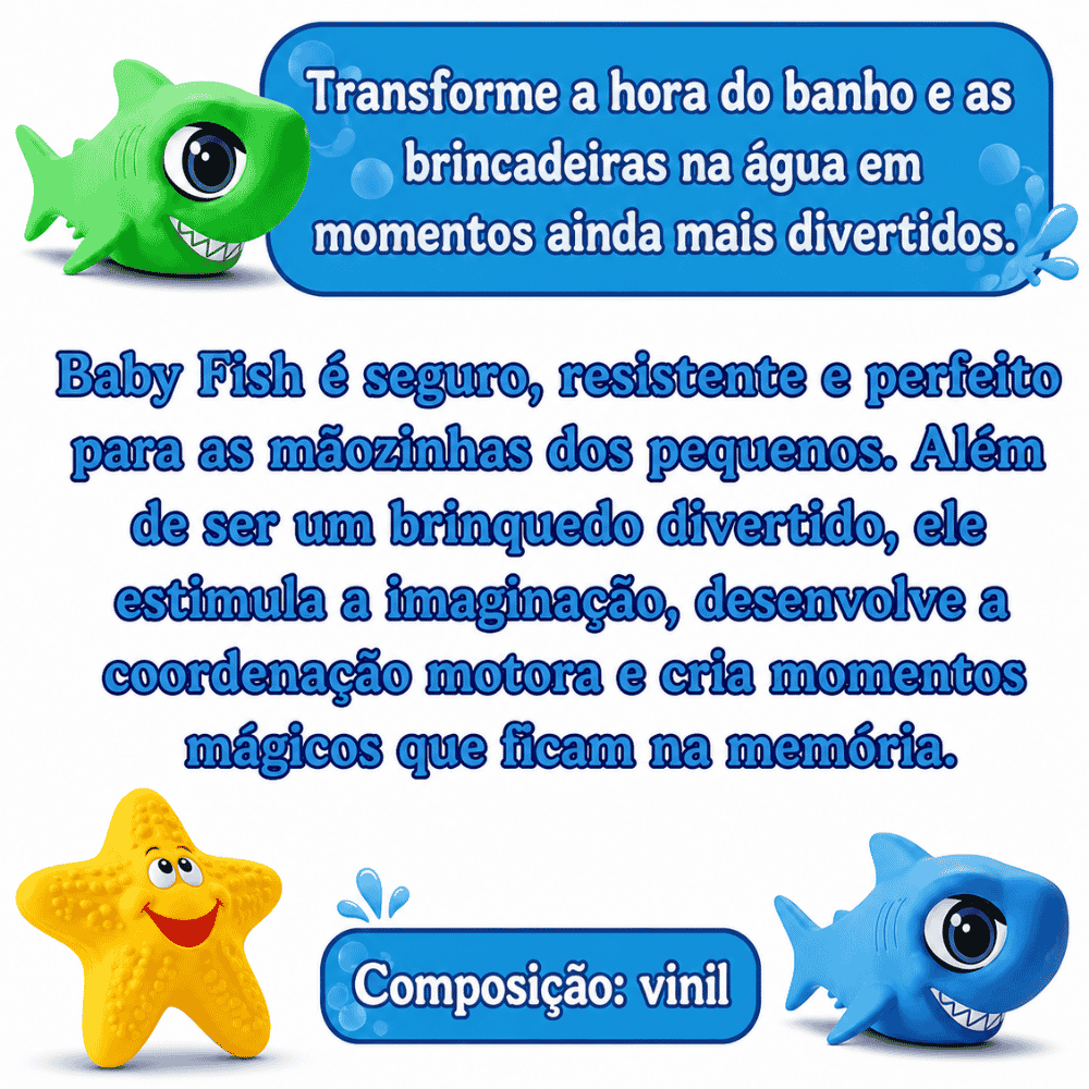 Baby Fish Tubarão Bee Toys