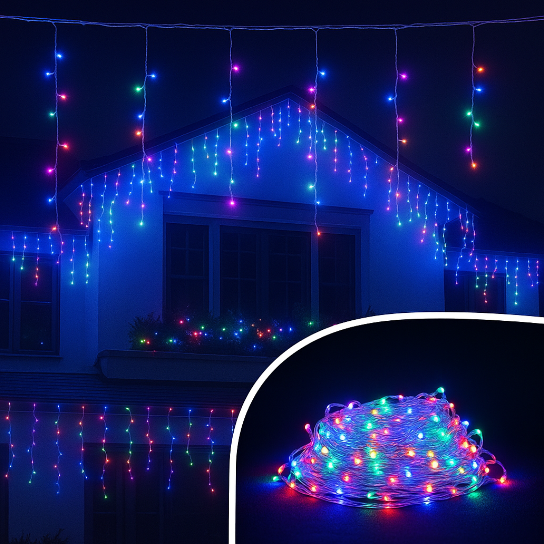 Rede de Luz 240 LEDs 8 Funções Colorida 127V Wincy