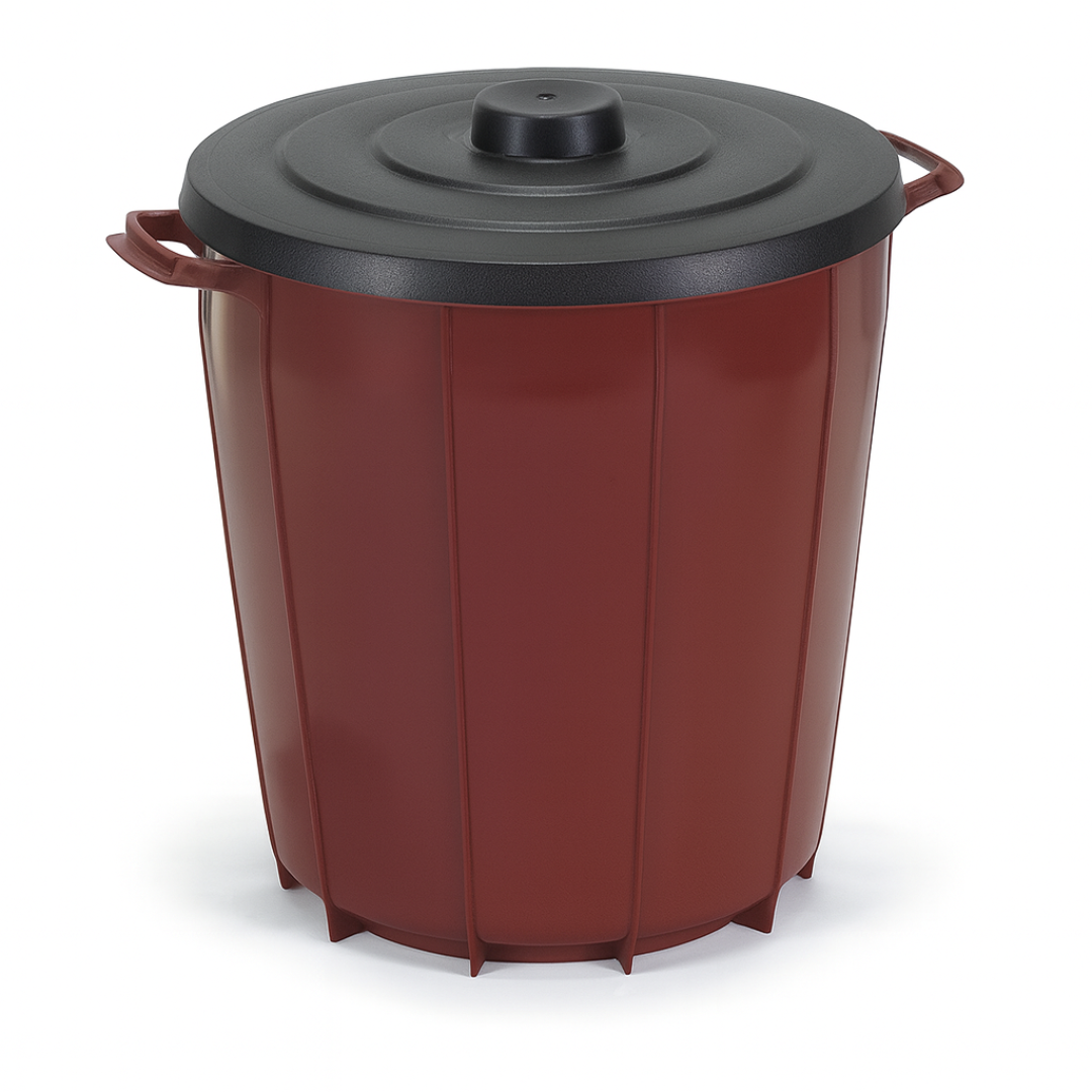 Cesto De Lixo Redondo 35L Color Injeplastec