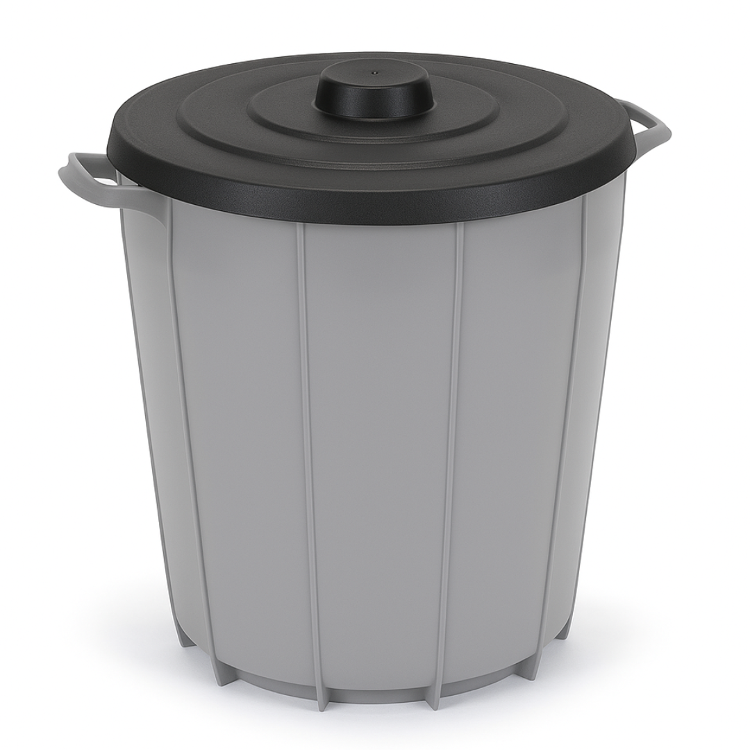 Cesto De Lixo Redondo 35L Color Injeplastec
