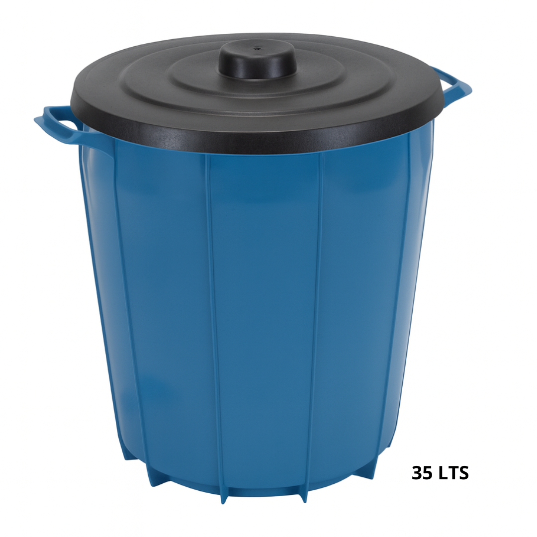 Cesto De Lixo Redondo 35L Color Injeplastec