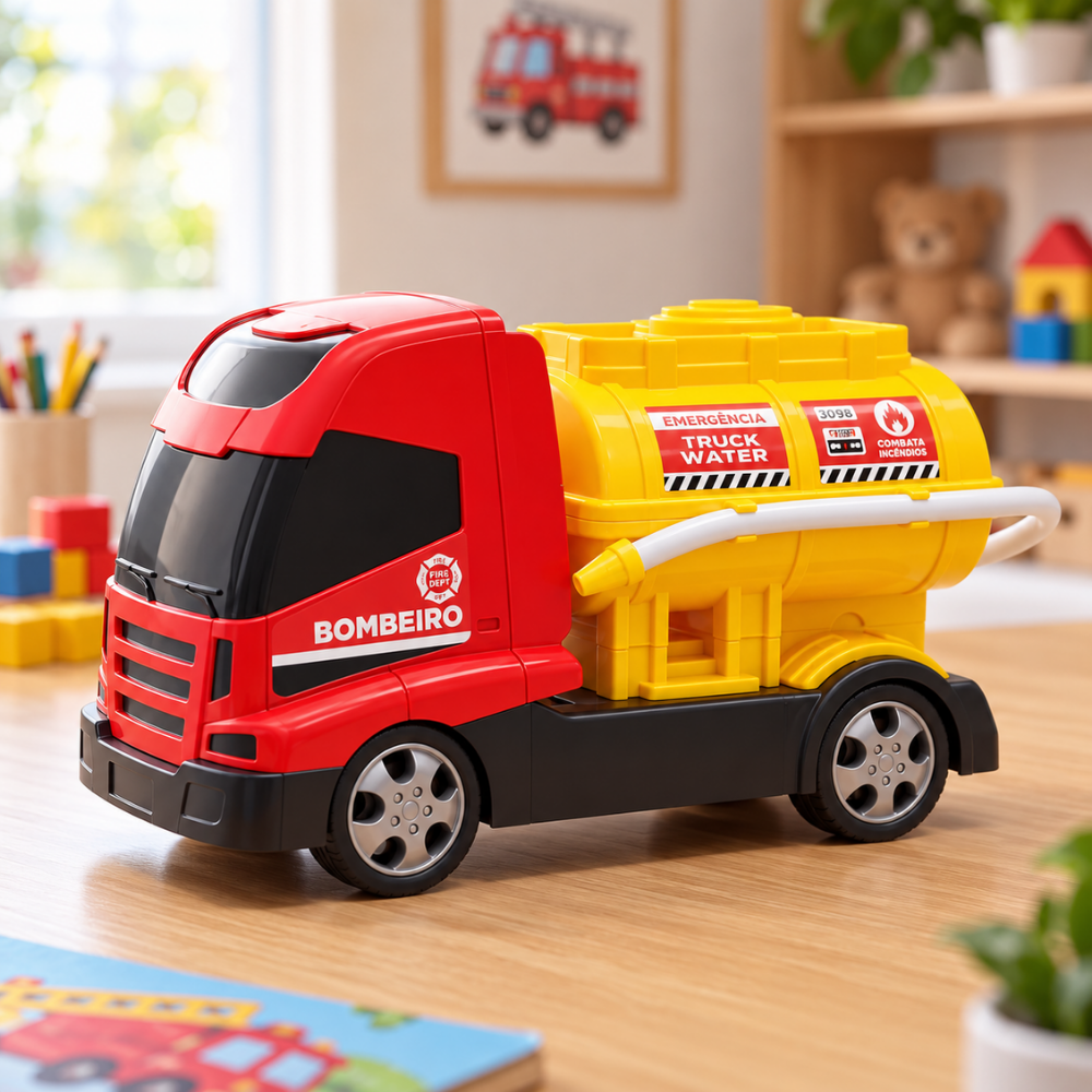 Caminhão Bombeiro Combate Orange Toys
