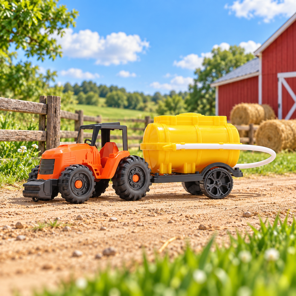 Trator Agro Irrigador com Tanque de Água Orange Toys