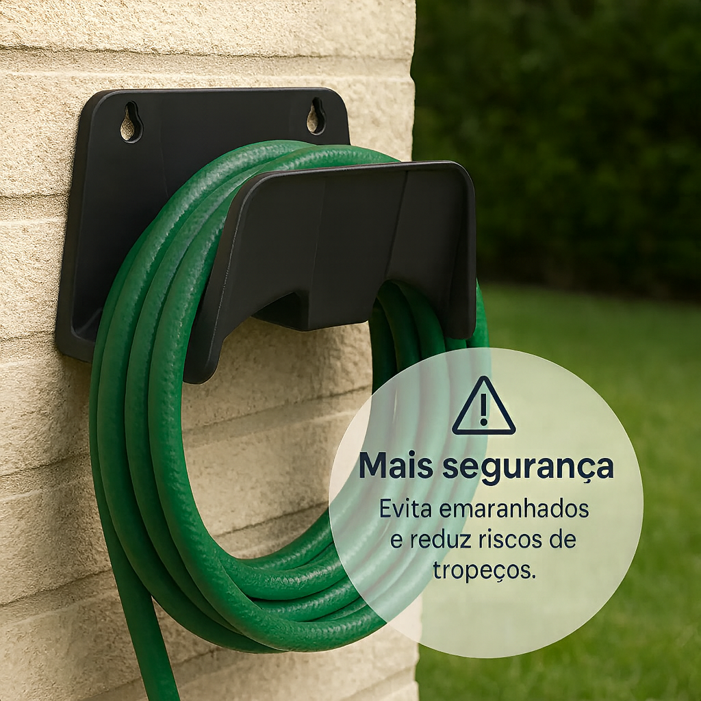 Suporte Para Mangueira Plástico Preto Tadeu Sanches