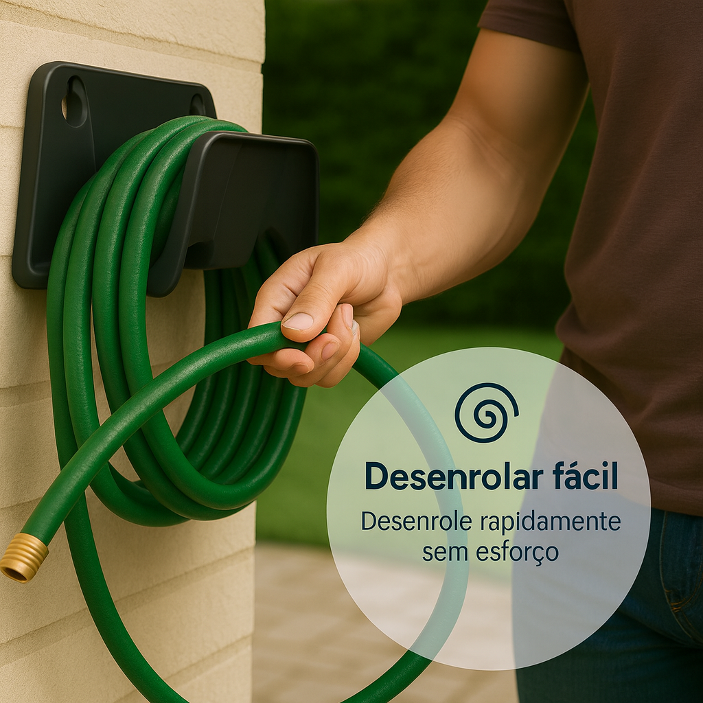 Suporte Para Mangueira Plástico Preto Tadeu Sanches