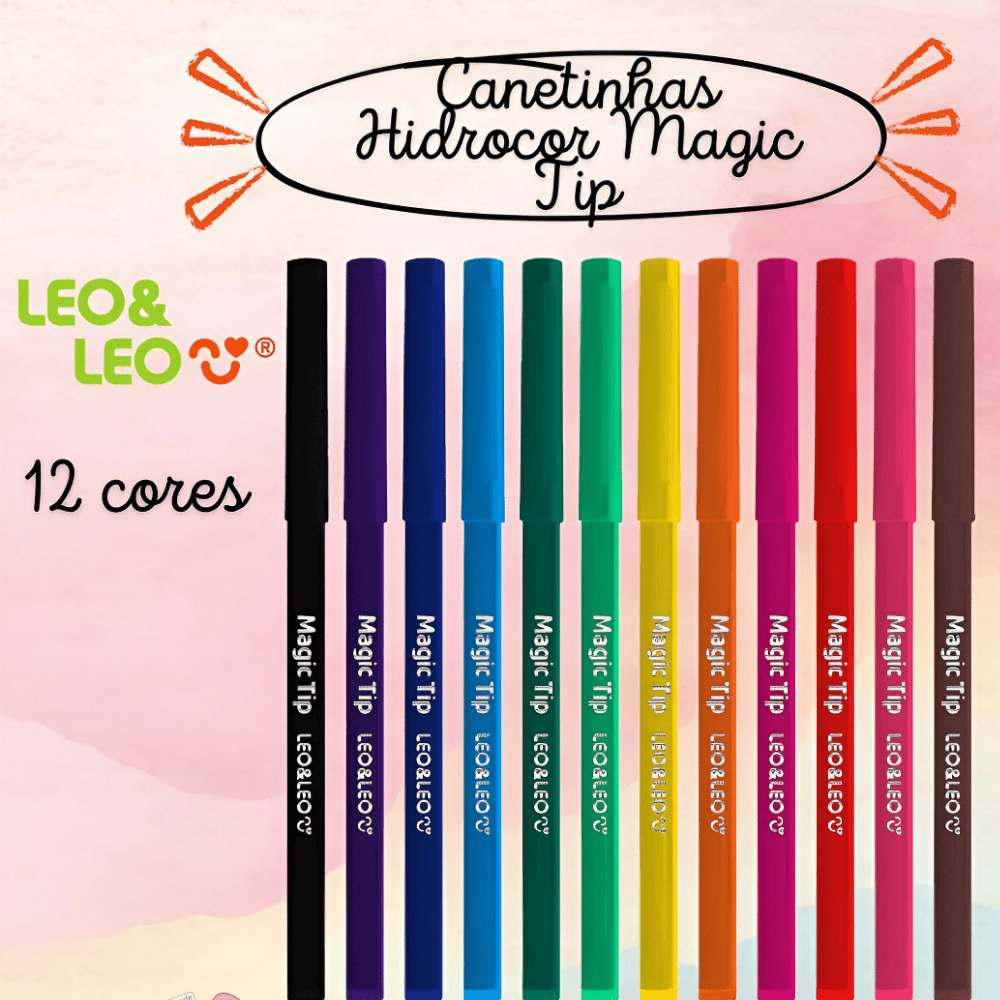 Hidrocor Magic Trip 12 Cores Leo E Leo