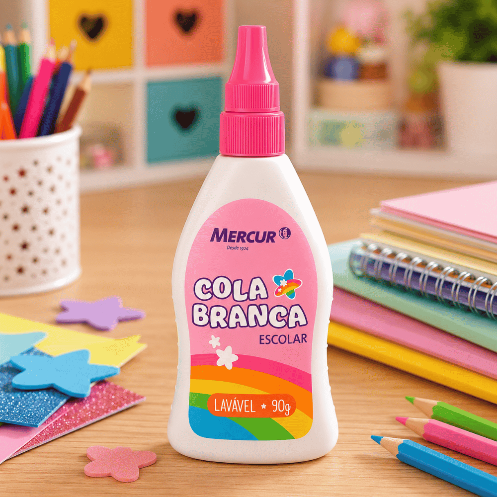 Cola Branca 90g Cores Mágicas Mercur
