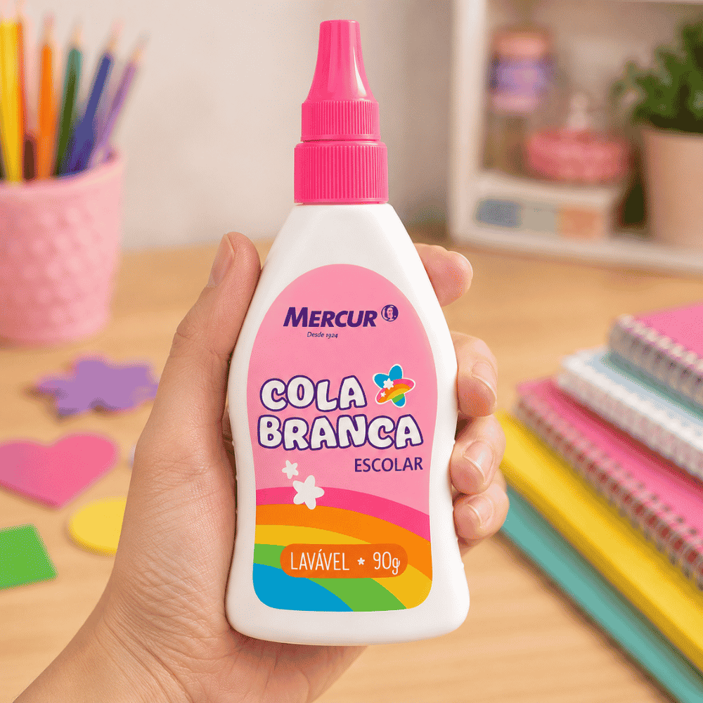 Cola Branca 90g Cores Mágicas Mercur