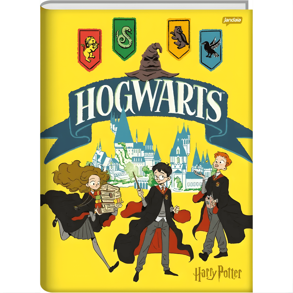 Caderno Brochura Univ Capa Dura 96Fls Harry Potter