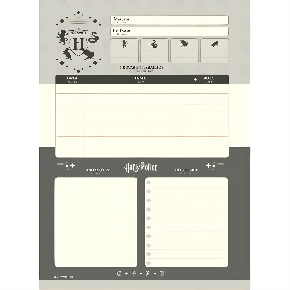 Caderno Espiral Harry Potter Cd 1X1 80Fls