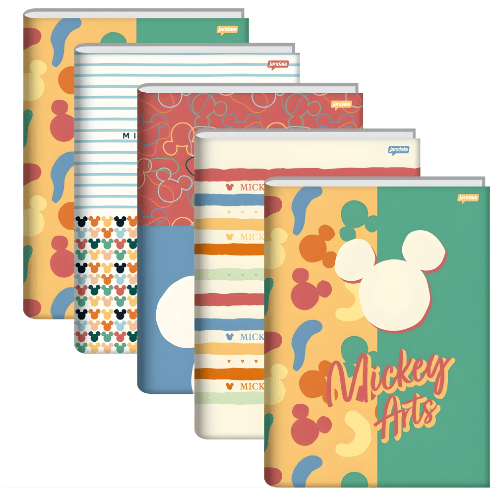 Caderno Brochura Universitário Capa Dura 80Fls Mickey Arts