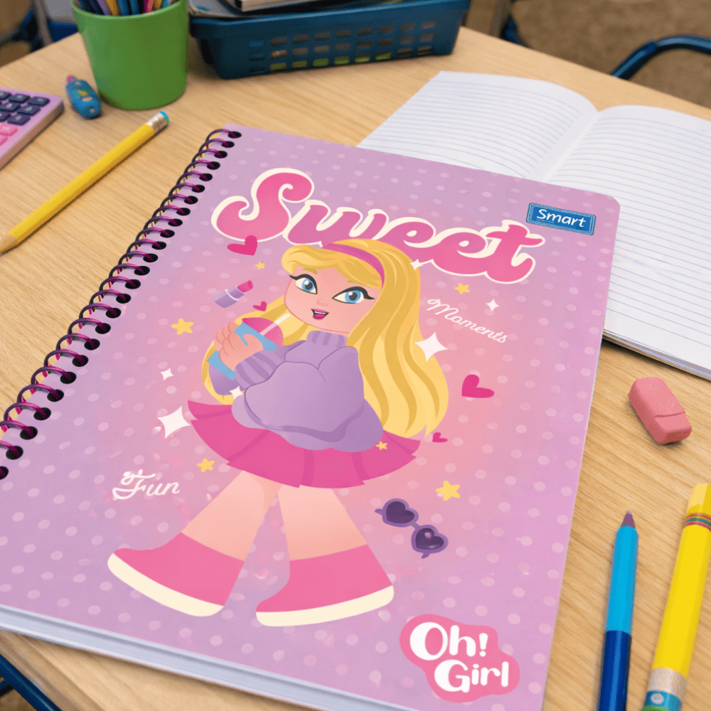 Caderno Oh Girl Cd 160Fls 10 Matérias
