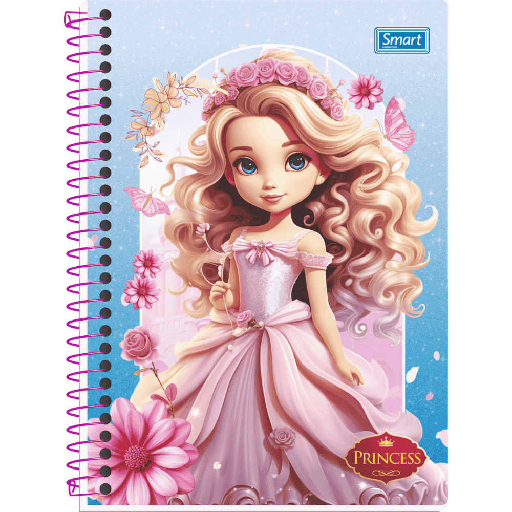 Caderno Princess Cd 160Fls 10Mat Smart