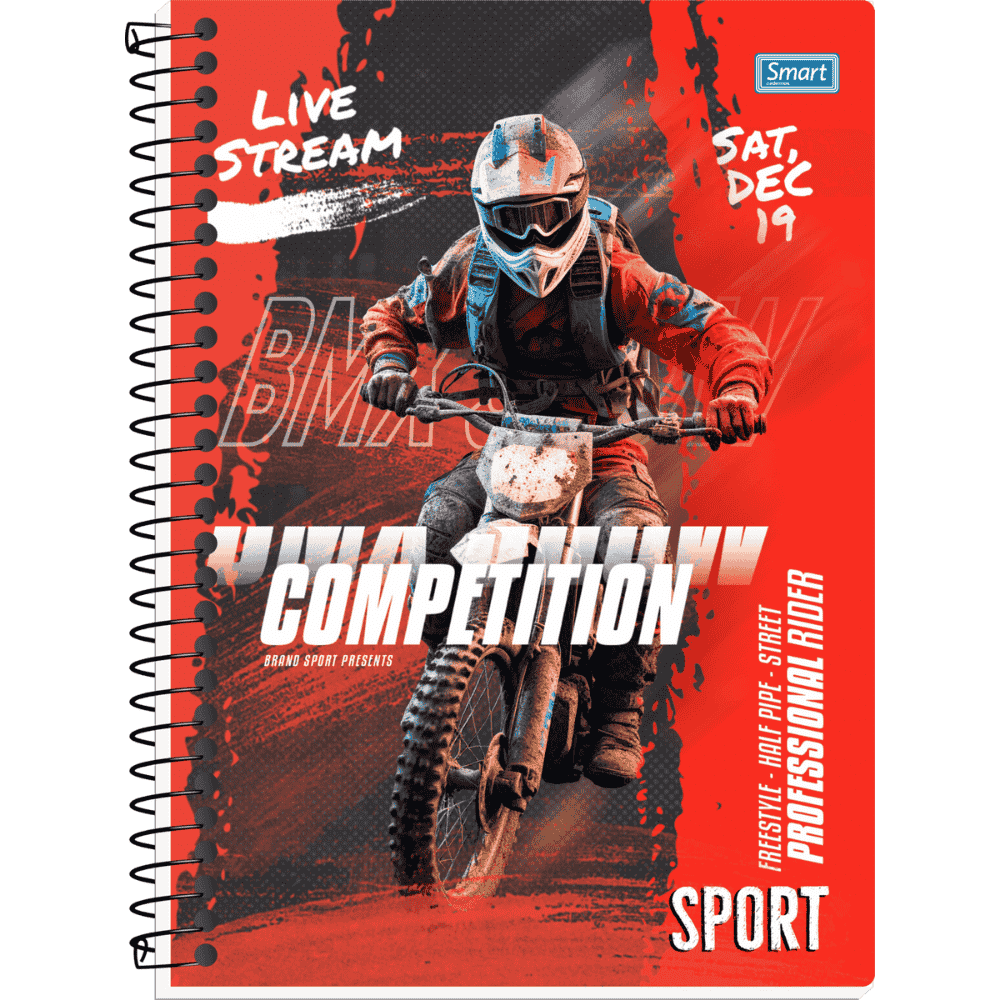 Caderno Sport Cd 160Fls 10Mat Smart