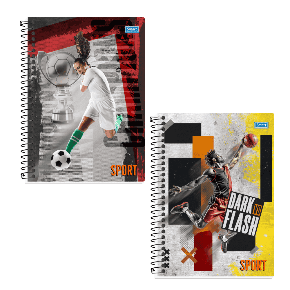 Caderno Sport Cd 160Fls 10Mat Smart