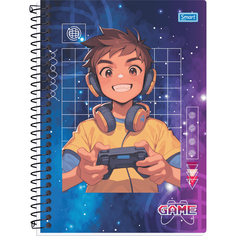 Caderno Game Cd 160Fls 10Mat Smart