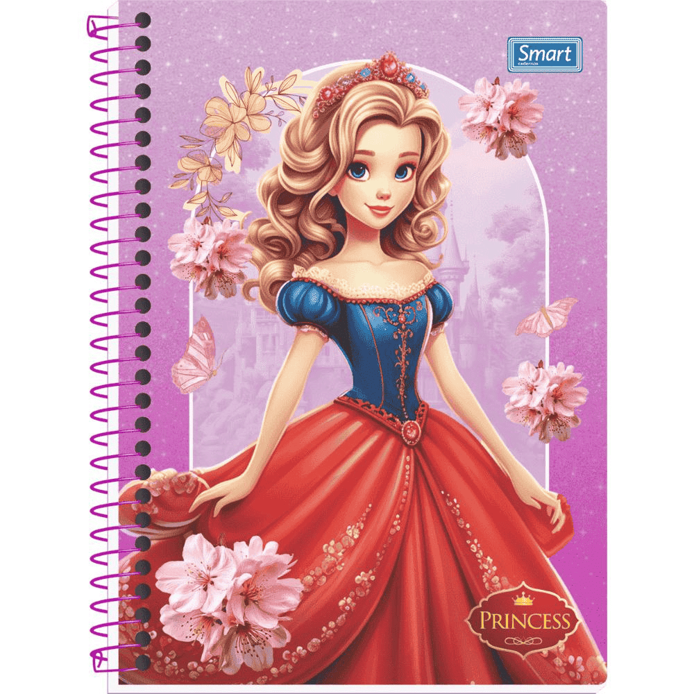 Caderno Princess Cd 1 Matéria 80 Folhas Smart