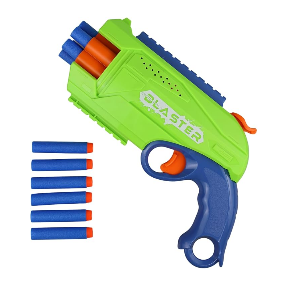 Pistola Lança Dardos 6 Tiros Ark Toys