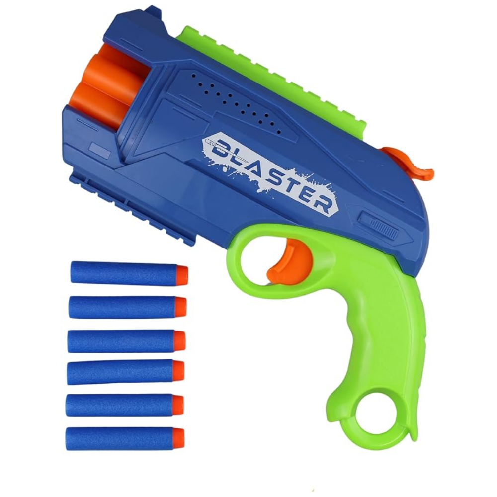 Pistola Lança Dardos 6 Tiros Ark Toys