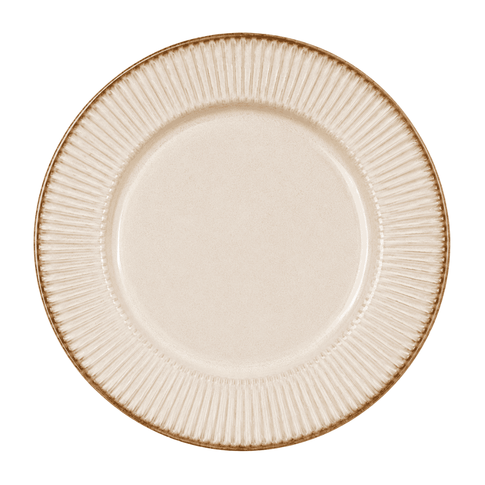 Prato para Sobremesa Cerâmica Linear Branco 20cm Coliseu