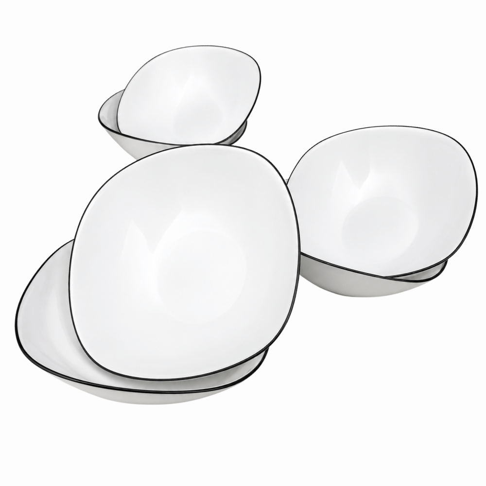 Bowl Dama Opalino com Filete Preto 480ml Full Fit