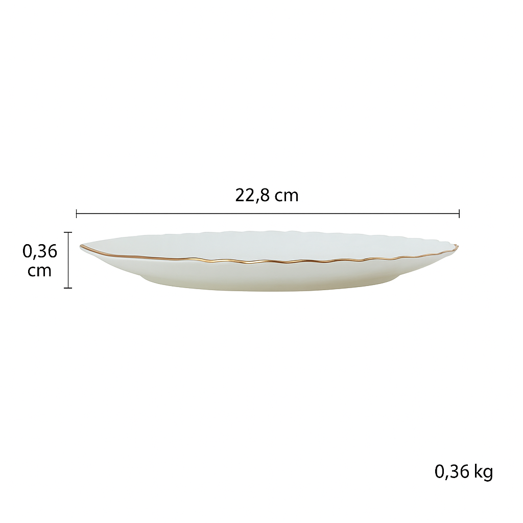 Prato Fundo Tetis Opalino Gold Rim