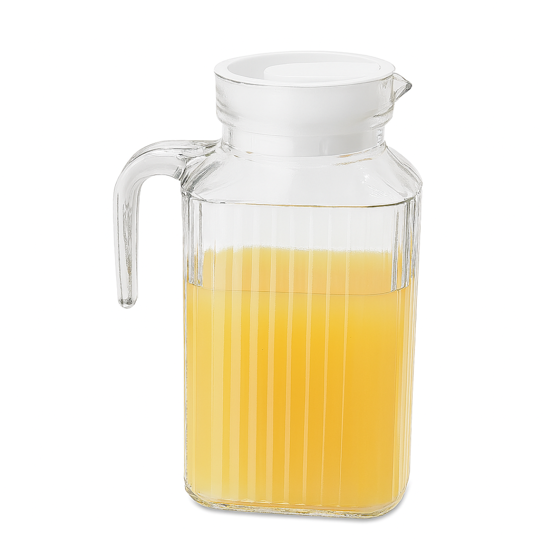 Jarra De Vidro 1,8L Com Tampa Em Plástico Chazak