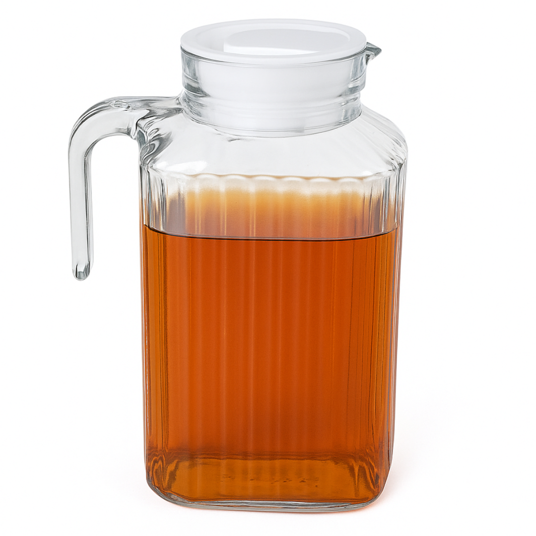 Jarra De Vidro 1,8L Com Tampa Em Plástico Chazak