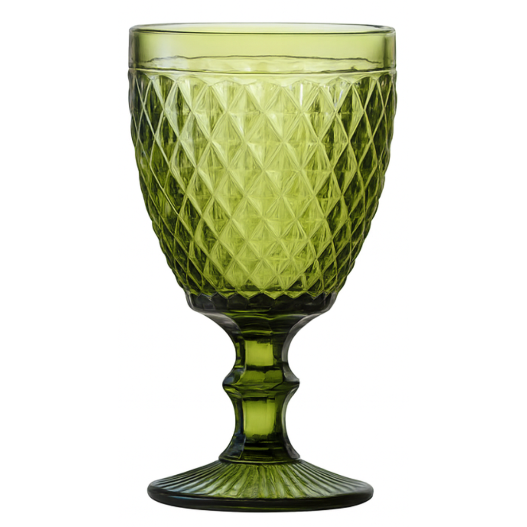Taça De Vidro Safira Colorida 310Ml Chazak