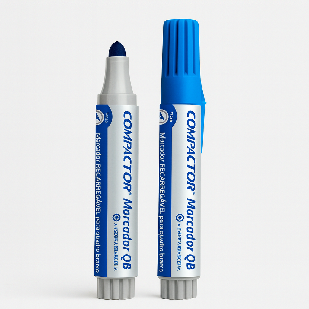 Marcador para Quadro Branco Azul Compactor