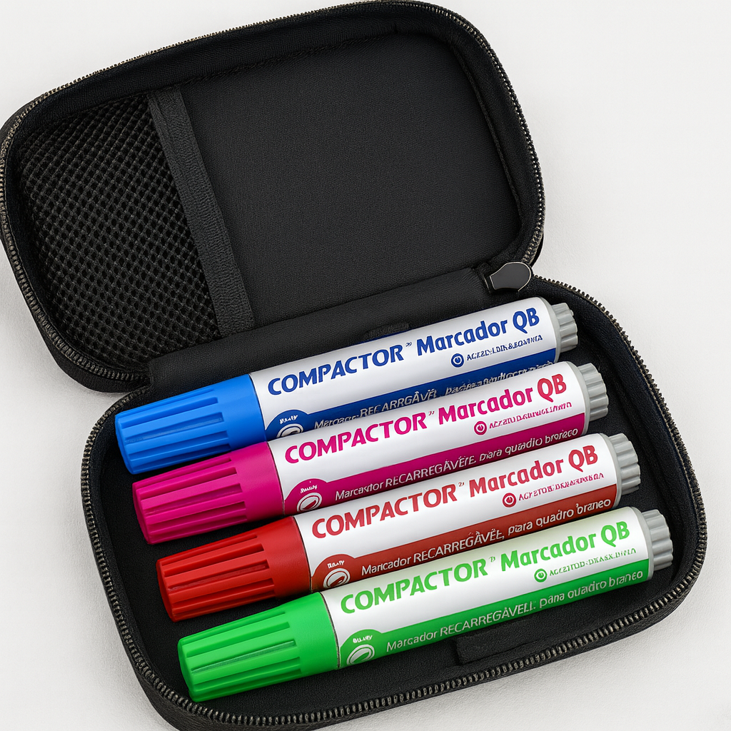 Marcador para Quadro Branco Azul Compactor
