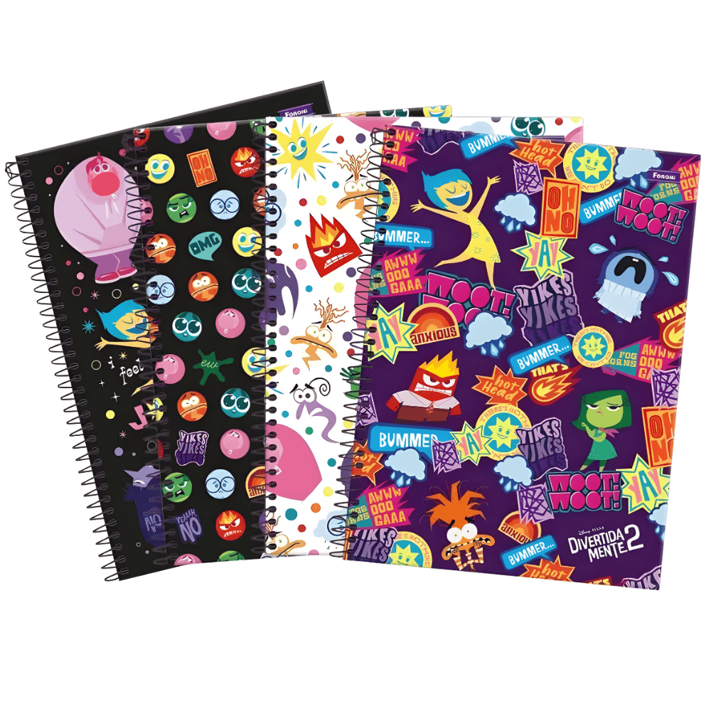 Caderno Universitário 1 Matéria 80 Folhas Divertidamente Foroni