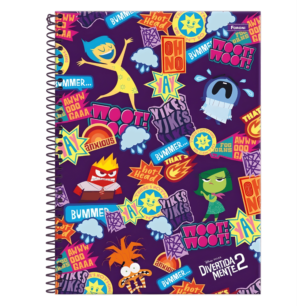 Caderno Universitário 1 Matéria 80 Folhas Divertidamente Foroni