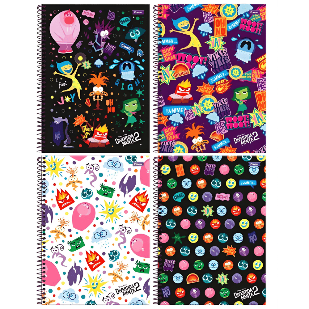 Caderno Universitário Divertidamente  Cd 160Fls 10 Matérias