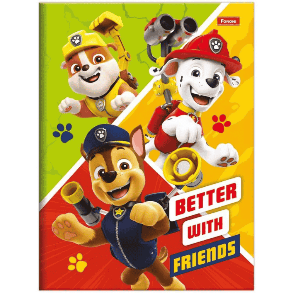 Caderno Brochura CD Patrulha Canina 80 Folhas Foroni