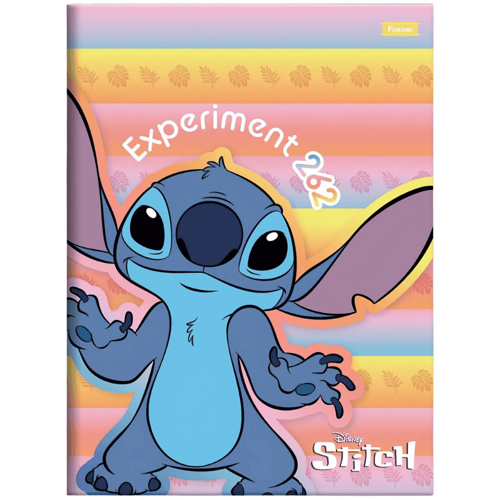 Caderno Brochura Capa Dura 80 Folhas Stitch Foroni